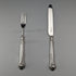 Circa 1829 British antique pure silver dessert cutlery pair by Aaron Hadfield
